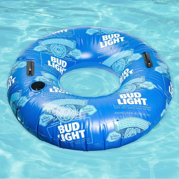 Bud Light Inflatable Swim Tube Adult Ring Float for Pools Rivers Lakes - Picture 1 of 4